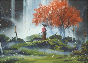 Obraz - Ilustrácie záhrady mečov (70x50 cm)
