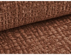 Čalúnená dvojlôžková posteľ v terakotovej farbe s úložným priestorom s roštom 180x200 cm Noho – Makamii