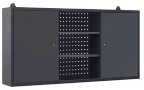 Zavesená garážová skriňa BEN, 1200 x 600 x 200 mm, antracitová