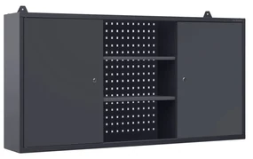 Zavesená garážová skriňa BEN, 1200 x 600 x 200 mm, antracitová