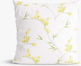 Goldea dekoračná obliečka na vankúš - kvety mimózy 45 x 45 cm