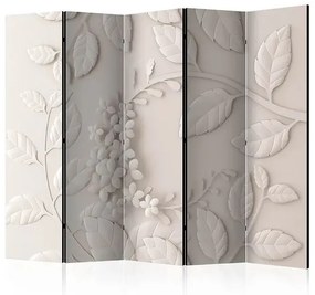 Paraván - Paper Flowers (Cream) II [Room Dividers]