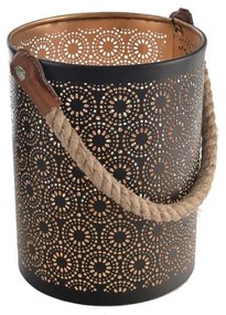 In Decor Kovový svietnik Dot čierna, 15 x 20 cm, S