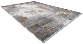 Moderný koberec LUCE 77 Rám vintage - Štrukturálny sivo / horčicový