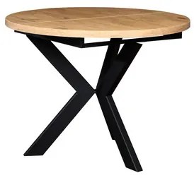 Jedálenský stôl MONI - dub artisan/čierna