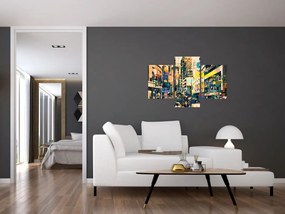 Obraz maľované abstrakcie (90x60 cm)
