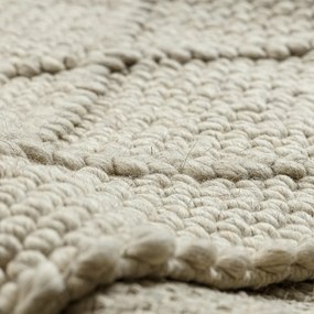 Dywany Łuszczów, Kusový koberec Tahar 99001B cream, 120x180, biela, obývacia izba