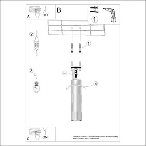 Stropné svietidlo Karbon, 1x okrovo červené kovové tienidlo, (30 cm)