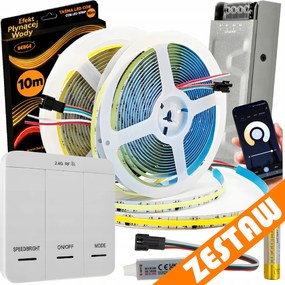 Sada LED pásikov s digitálnym efektom prúdenia svetelných vĺn 10m COB WS2811 24V