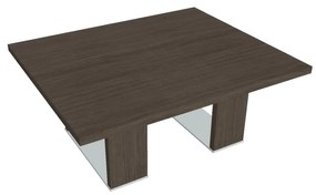Konferenčný stolík Verno+ S 120 x 100 cm, dub antracit / oranžová