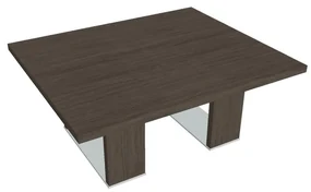 Konferenčný stolík Verno+ S 120 x 100 cm, dub antracit / oranžová