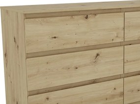 Široká komoda Carlos, dub artisan, 150 cm