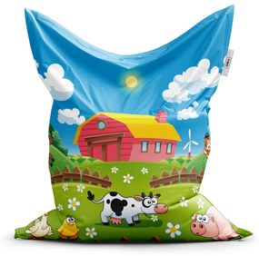 Sablio Sedací vak Farma - 200x140 cm
