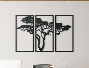drevko 3-dielny obraz Africký strom