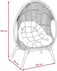 Záhradné kreslo vajíčko CALISTA