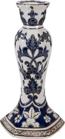 Porcelánový svietnik s modrými kvetmi Vintage Unique S - Ø 11*21 cm