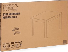 ModernHome Jedálenský stôl pre 4 osoby 120x80 cm - dub sonoma ModernHome