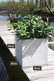Kvetináč BLOCK, sklolaminát, 60x60x60 cm, betón design