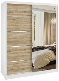 Šatníková skriňa SERENITY 133 cm dub wotan sonoma mat MBP SERENITY SZP6/0/W/DS/0/HIAL