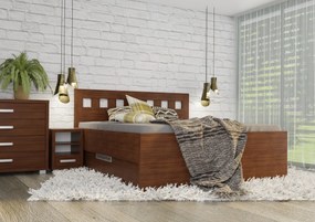 Wood Service Posteľ Janka Kráľovská výška s úložným priestorom 140 x 200