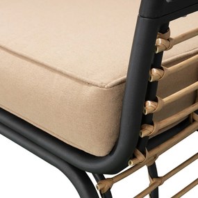 Béžové kovové záhradné kreslo Paros – Garden Pleasure