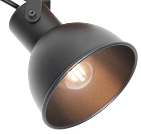 Priemyselný reflektor čierny s dreveným sklonom - Tommy