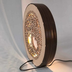 Drevený Strom života s LED osvetlením | KELT: HDF - Orech 20 cm 4782-115135 LED0596