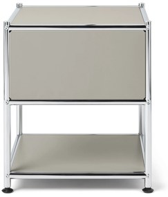 Kovový odkladací stolík »CN3« s 1 zásuvkou, svetlosivý