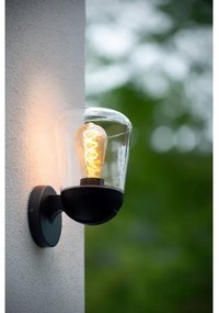 Lucide 27837/01/30 - Vonkajšia nástenná lampa TULSA 1xE27/40W/230V IP44 čierna