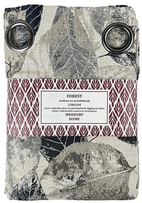 Záves Forest čierna na priechodkách 138x260