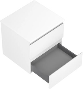 Mexen Orio, kúpeľňová skrinka 50 cm s hornou časťou, 2 zásuvky, biela matná, 91A10-05047-2-BFFC01