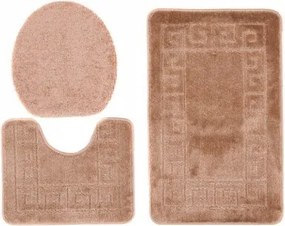 Sada kúpeľňových koberčekov MONO 1030 camel 3305 3PC grécky