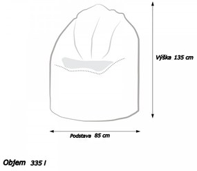 Sedací vak INTERMEDIC Mega Sako Modern - DG51/NC14 - Motýľ