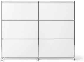 Kovová komoda »CN3« s premiestniteľnými výklopnými priečinkami, biela