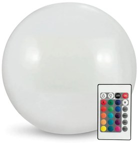 LED RGBW Solárna lampa BALL LED/3,7V 1500 mAh pr. 50 cm IP65 + diaľkové ovládanie