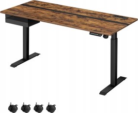 Obdĺžnikový písací stôl Songmics 160 x 70 x 72 cm, čierny