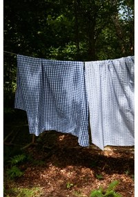 Bielo-tmavomodré krepové obliečky na jednolôžko 140x200 cm Bæk&amp;Bølge – JUNA