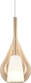 Ideal Lux - Závesný luster na lankách KALIQUE 1xE27/42W/230V, priemer 18 cm, dymovo-béžový