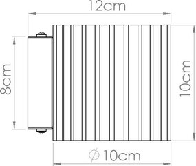 Čierne nástenné svietidlo ø 10 cm Zora – Sollux