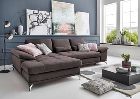 XXXLutz ROHOVÁ SEDAČKA, textil, tmavohnedá Sit & More - Sedačky - 000144005502