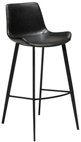 Čierna barová stolička z imitácie kože DAN–FORM Denmark Hype, výška 102 cm