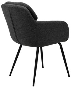 Georgia antracit (látka Monza 130) - MODERNÁ ČALÚNENÁ STOLIČKA DO OBÝVAČKY/ JEDÁLNE/ KANCELÁRIE LOFT