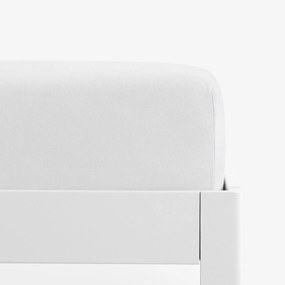 Goldea jersey elastická plachta - biela 180 x 200 cm