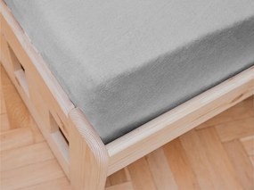 Jersey plachta do detskej postieľky sivá 60x120 cm