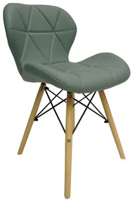 Sivá stolička z eko kože MATIAS