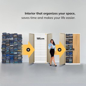 Skrinka na dokumenty biela/zlatý dub: Eco Design JAN H