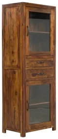 furniture-nabytek.cz - Masívna vitrína Palison dark z palisandra, lakovaná, hnedá