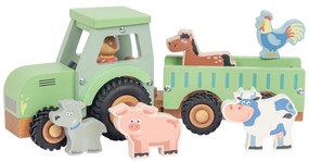 Traktor s valníkom a zvieratkami