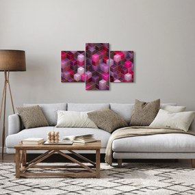 Obraz fialových kociek (90x60 cm)