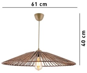 Závesný lustr Conic, hnedá